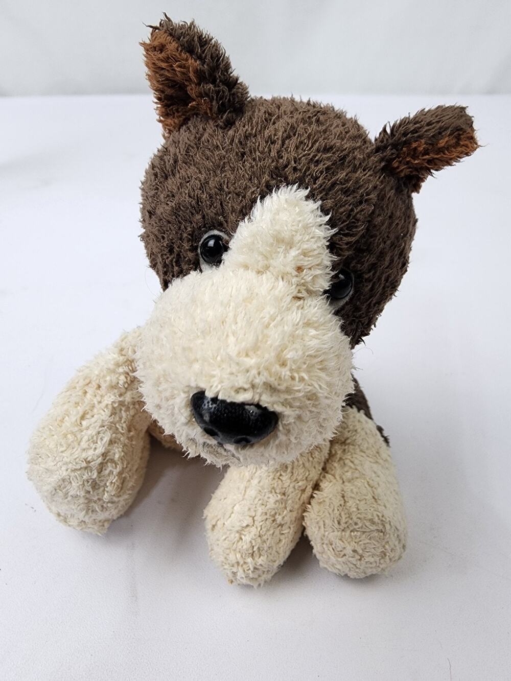 Russ Berrie Luv Pets Yapper Puppy Dog 5" Plush Bull Terrier Chamois Brown/Cream